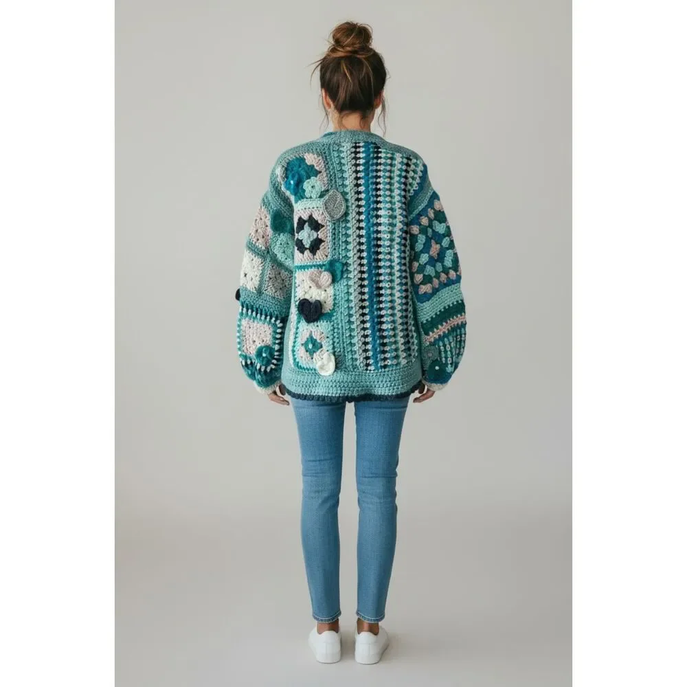 THE SECRET GARDEN Handmade Crochet Cardigan - Picture 3 of 8